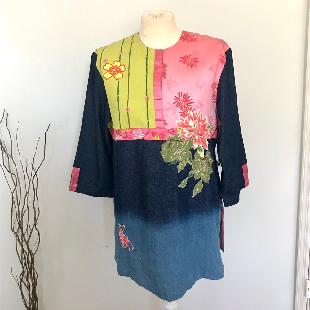 NWT Sandy Starkman Denim Tunic Top